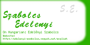 szabolcs edelenyi business card
