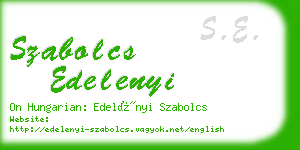 szabolcs edelenyi business card